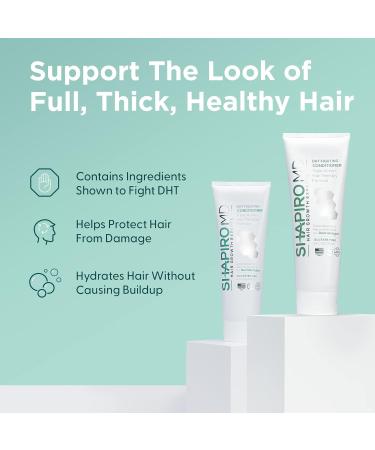 Vegan Hair Loss Shampoo and Conditioner Set | Dermatologist Developed DHT Fighting Treatment for Thinning Hair | Healthier, Fuller, Thicker Hair | 1-Month Supply - Buy Online on SooperMarket.com