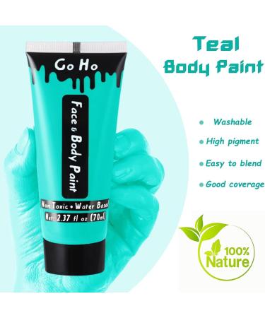 Teal Cream Face Body Paint 2.37oz - Water Based Makeup for Adults & Children - Perfect for Face Painting, Cosplay, Halloween & Festivals - Buy Online on SooperMarket.com