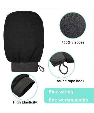 Cheeky Glow Exfoliating Gloves | Super Soft Body Scrub & Shower Mitts | Black Exfoliation for Smooth Skin - Buy Online on SooperMarket.com