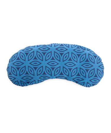 Bodhi soft cotton eye cushion |Filling from organic linseed & organic lavender |Vegan |Eye mask for yoga relaxation & meditation |Available in several designs lotus blue