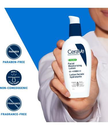 CeraVe Facial Moisturizing Lotion Pm | Ultra Lightweight Night Face Moisturizer With Hyaluronic Acid | Fragrance Free 89 Milliliters (1 Pack) - Buy Online on SooperMarket.com