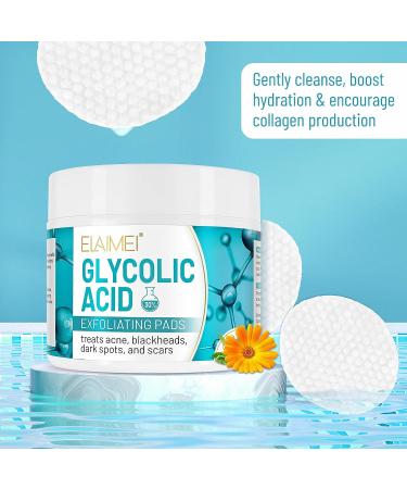 Glycolic Acid Pads 30% - 50 Count for Face | Salicylic Acid Peel Exfoliating Pads for Dark Spots & Acne | Resurfacing Pads - Buy Online on SooperMarket.com