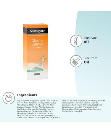 Neutrogena Clear and Defend Moisturiser 50ml - Skin Clearing Daily Moisturizer - Buy Online on SooperMarket.com