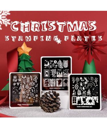 Alexnailart Christmas Halloween Nail Stamping Plate (CHRISTMAS 021) - Manicure Templates for Festive Nail Art - Buy Online on SooperMarket.com