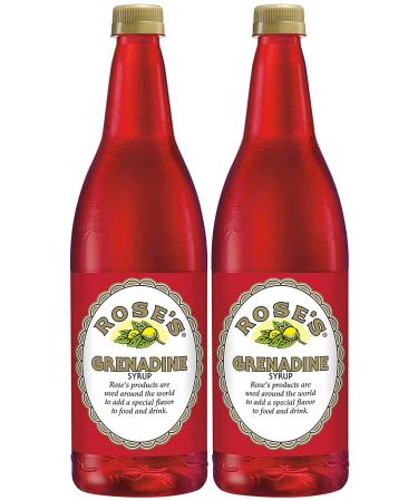 Rose's Grenadine, 1 Liter (2-Pack)