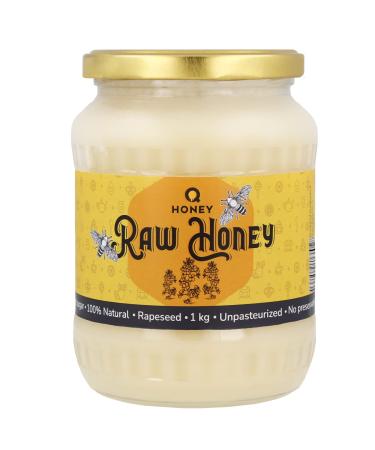 Pure Raw Rapeseed Honey Unpasteurised Natural Directly from The Hive 1 kg | Unfiltered Unheated Flavor 3: Rapeseed