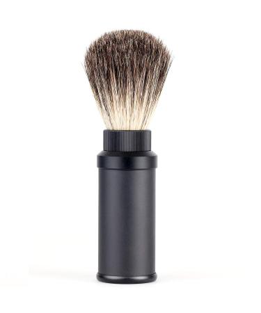 Fendrihan Black Anodized Travel Shaving Brush | Pure Badger Bristles | Made in Germany - International Shipping Available - Buy Online on SooperMarket.com