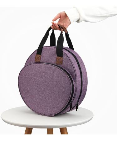 MIOKY Embroidery Bag for Cross Stitch Projects - Purple Travel Tote Organizer for Hoops, Floss, and Tools - Buy Online on SooperMarket.com