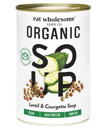 Eat Wholesome Organic Lentil & Courgette Soup 400 g (Pack of 12) Lentil & Courgette 400 ml (Pack of 12)