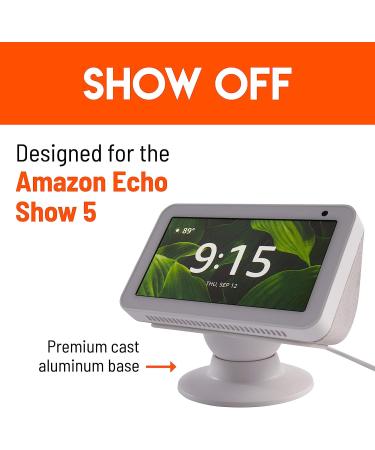 Amazon Echo Show 5 White Tilt & Swivel Stand - Enhanced Viewing Experience - Buy Online on SooperMarket.com