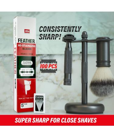 Feather Double Edge Safety Razor Blades - 100 Count (Pack of 1) - Buy Online on SooperMarket.com