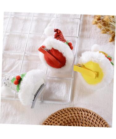 minkissy 3 Pairs Wedding Hair Accessories Xmas Kids Hair Accessories Xmas Hair Clips Girls Christams Barrettes Hair Jaw Clips Christmas Hair Barrettes European and American Child Hat - Buy Online on SooperMarket.com
