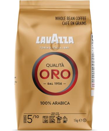Oro Whole Bean Coffee Blend Medium Roast 1kg Bag (1 Pack) & Lavazza Qualita Oro Ground Coffee Blend Medium Roast 250g Brick Authentic Italian Non GMO Blende - Buy Online on SooperMarket.com