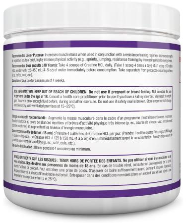 SD Pharmaceuticals CREATINE HCL - 300g - Enhance ATP Energy Metabolism - Maximizes Levels of Phosphocreatine - Muscle Cell Volume & Protein Synthesis - Satellite Cell Activity - Ultra Concentrated Form (Unflavoured 135g) Unflavored 135.0 g (Pack of 1) - Buy Online on SooperMarket.com