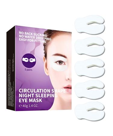 Circulation Shape Night Sleeping Eye Masks 5 Pair Under Eye Gel Patches Hyaluronic Acid Anti Wrinkle Under Eye Patches For Puffy Eyes Eye Bags and Dark Circles Eye Masks Skincare