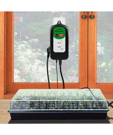 RIOGOO Digital Heat Mat Thermostat Controller - Perfect for Seed Germination Reptiles & Brewing | 68-108 Temperature Control 1 Pack - International Shipping Available - Buy Online on SooperMarket.com