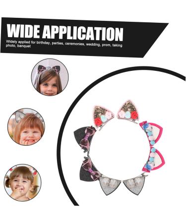 Vaguelly 4 Pairs Cat Ears Hair Barrette Hair Clips Animals Ears Hair Barrette Hair Accessories Girl Headdress Cat Ears Cat Ears Hairpins Cat Ears Hairpins - Buy Online on SooperMarket.com