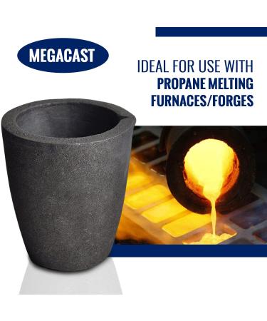 12KG MegaCast Graphite Crucible for Melting Gold, Silver, Copper, Brass, Aluminum - Black Cup Furnace Torch for Casting and Refining - Buy Online on SooperMarket.com