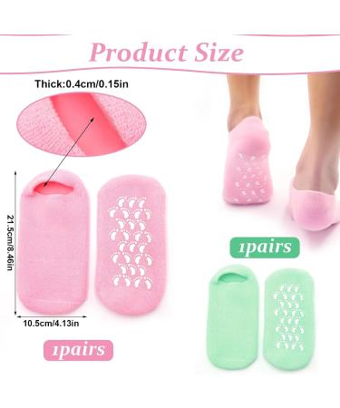 Zuroki Gel Socks - Moisturizing Spa Foot Care for Soft Feet | Reusable Cornea Socks | Ideal Gift for Women | 2 Pairs - Buy Online on SooperMarket.com