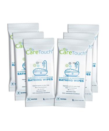 Body Wipes for Adults | No Rinse, Cleansing Shower Wipes | Disposable Bathing Wipes - Great for Camping, Gym and Travel (48 Bath Wipes)