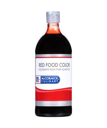 McCormick Culinary Red Food Coloring, 32 fl oz - One 32 Fluid Ounce Bottle of Red Food Dye With Rich Red Color Perfect for Red Velvet Cakes, Frosting, Icing, Cookies and More 32 Fl Oz (Pack of 1)