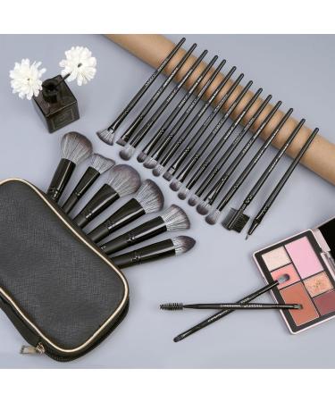 Buy Magefy Professional 22PC Makeup Brush Kit - Foundation & Eyeshadow Brushes with PU Leather Bag | International Shipping Available - Buy Online on SooperMarket.com