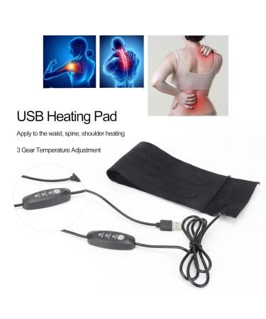 USB Heating Pillows - Foldable Carbon Fiber Travel Pillow for Shoulder & Pain Relief | 3 Temperature Settings | DC 5V Heating Film - Buy Online on SooperMarket.com