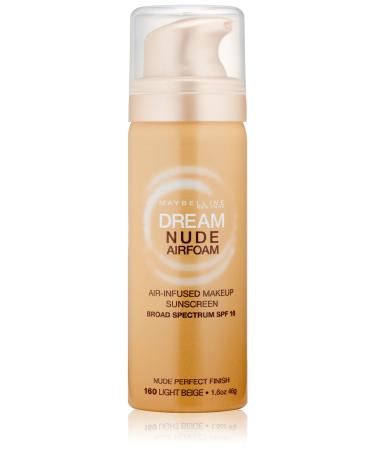 Maybelline New York Dream Nude Airfoam Foundation  Light Beige  1.6 Ounce Light Beige 1