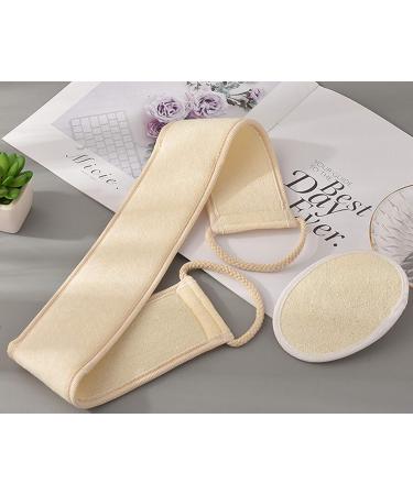 Natural Loofah Sponge Exfoliating Body Scrubber - Shower & Kitchen Dish Cleaning Pad Set - Buy Online on SooperMarket.com