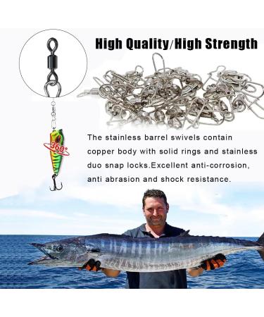 CRLLDPM 75-Piece Rolling Fishing Vertebrae Set | Stainless Steel Fishing Connectors & Carabiners for Trout | Premium Fishing Gear Accessories (6# 7# 8# 12#) - Buy Online on SooperMarket.com