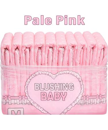 LittleForBig Adult Printed Diaper 10 Pieces - Blushing Baby Pale Pink(Medium 71-96 CM) - Buy Online on SooperMarket.com