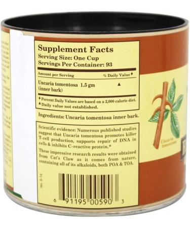 Royal Cat's Claw 4.9 oz (140 g) - Whole World Botanicals | Premium Herbal Supplement - Buy Online on SooperMarket.com