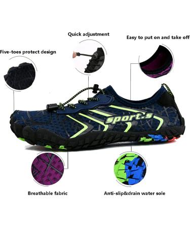 Ziitop Fast Drying Unisex Beach Shoes - Lightweight Water Shoes for Men & Women Size 35-46 Ideal for Kayaking Hiking & Fitness - Blue - Buy Online on SooperMarket.com