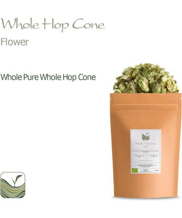 Organic Dried Whole Leaf Hops - 50g Pack - Ideal for Tea - Hop Cone Flowers Leaves - Buy Online on SooperMarket.com