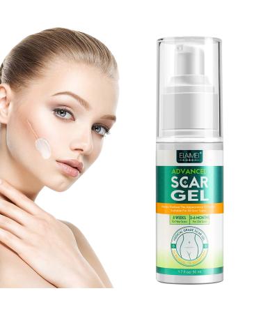 Silicone Scar Gel - Advanced Scar Treatment Soften and Flattens Scars Medical-Grade Gel Scar Mark Removal of Old and New Scars due to C-Section Surgery Injury Burns Acne Stretch Marks 50ML