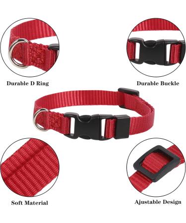 Buy Yorgewd 12 Pack Adjustable Puppy Neck Bands - Safety ID for Small Dogs & Cats - Multicolor (17-26cm) - Buy Online on SooperMarket.com