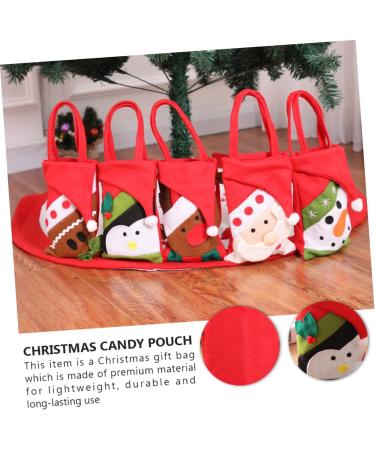 ABOOFAN 2pcs Hand Adorable Pouch Sweets for Candy Christmas Decor Bags Xmas Party Exquisite Non-woven 22x15cm Assorted Color 5 - Buy Online on SooperMarket.com