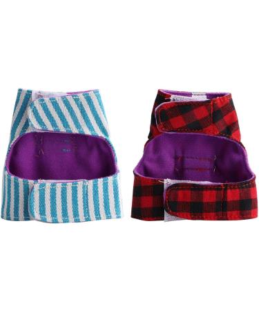 Hamster Harness and Traction Rope 2 Pieces Small Pet Harness with Bowknot Decor Small Animal Outdoor Walking Traction Rope Vest for Ferret Guinea Pig Iguana Rabbit Red Grid + Blue Stripes(XS) - Buy Online on SooperMarket.com