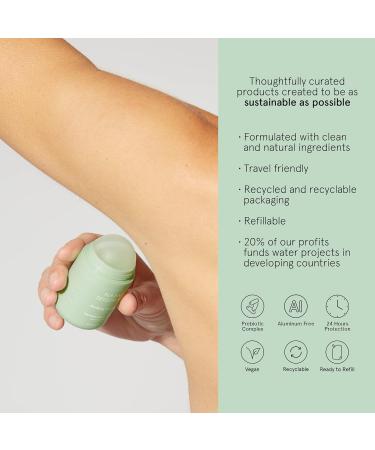 HAAN Natural Deodorant for Women & Men - 24 Hour Odor Protection | Vegan Aluminium-Free Paraben-Free | Includes Refill Purifying Verbena - Buy Online on SooperMarket.com