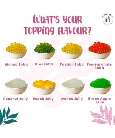 MBTK - 8 (Boba Bar London | Pearlicious Milk Bubble Tea Kit | 8 Milk Tea Flavours | 8 Boba & Jelly Toppings | Tapioca Pearls | 8 Bamboo Straws | 8 Tea Bags | 2 Recipe Cards ) - Buy Online on SooperMarket.com