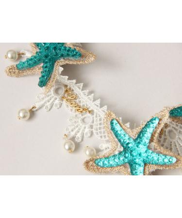 Boho Wedding Flower Head Wreath Mermaid Sea Star Hair Accessory - Color 2-Lace St - Buy Online on SooperMarket.com