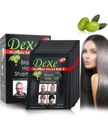 MQUPIN Black Hair Dye Shampoo - Instant, Easy-to-Use Permanent Hair Color for Men and Women - Natural Ingredients (10 PCS) - Buy Online on SooperMarket.com