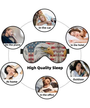 Patriotic Eagle Soft Sleep Eye Mask | Breathable Eye Patch for Women | Ideal for Travel & Relaxation - Buy Online on SooperMarket.com