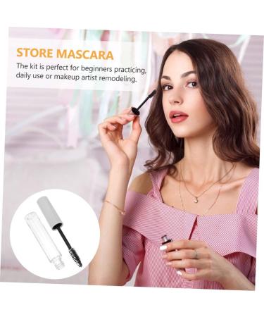 BELLIFFY 11pcs Eyelash Tube Portable Mascara Tube Lip Gloss Bottle Empty Mascara Tube White Plastic - Buy Online on SooperMarket.com