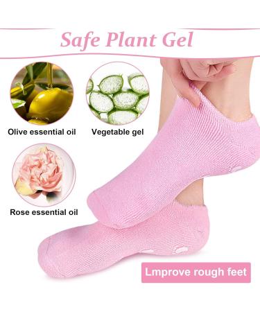 Zuroki Gel Socks - Moisturizing Spa Foot Care for Soft Feet | Reusable Cornea Socks | Ideal Gift for Women | 2 Pairs - Buy Online on SooperMarket.com