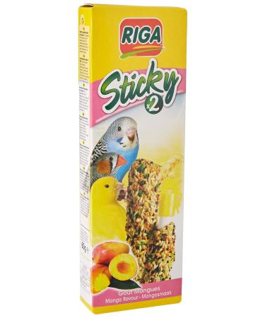 Riga - Sticky for all birds - baked sticks - mixture of grains grain and mango - box with 2 sticky sticks 60 g (1 Pack)