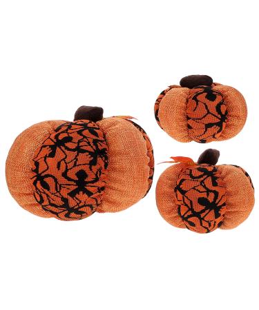 NAMOARLY 3pcs Halloween Decorations Home Decor Halloween Stuffed Pumpkin Halloween Layout Decor Pumpkin Adornment Halloween Scene Decor Pumpkin Decor Pumpkins Model Household Cloth Supplies Orange2 15X15X15CM