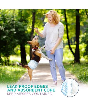 24 Pack S Disposable Dog Diapers for Male Dogs - Fits Waist 30-48cm | Small White - Premium Absorbent & Leakproof - Buy Online on SooperMarket.com
