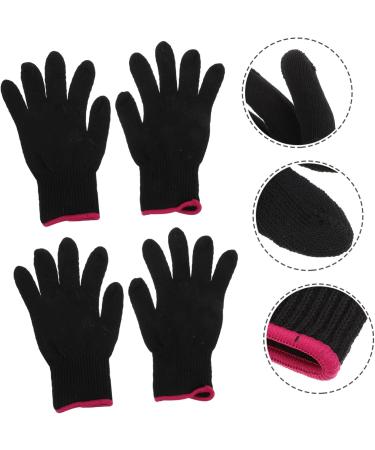 Alipis 1 Set 4pcs Gloves Curling Iron Glove Bumps Glove Anti-Scald Hairdressing Tool Black 21.5X12.2 cm - Buy Online on SooperMarket.com