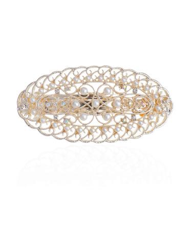 IPINK New Women Pearl Flower Hair Clip Barrette Hairpin